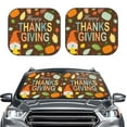 thumbnail image 2 of Balery 2 Piece Happy Thanksgiving With Gnome Car Windshield Sun Shade|Foldable Front Windshield Shade for Car Front Window for Most Sedans SUV Truck-Small, 2 of 7
