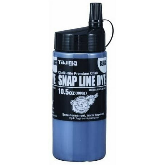 Tajima Chalk-Rite Snap Line Powder PLC3-BK300 - Black - 10.5 oz