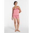 thumbnail image 3 of Joyspun Women’s Stretch Satin Cami and Shorts Pajama Set, 2-Piece, Sizes XS-3X, 3 of 6