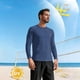 thumbnail image 2 of Camiseta de Manga Larga de Cuello Redondo de la Moda de la Protección Solar de los Hombres Sobredimensionada para la Primavera Y el Verano, 2 of 9