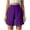 01 Purple, variant on Women's Layered Chiffon Summer Beach Shorts, Boho Casual High Waisted Wide Leg Loose Lounge Shorts