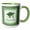 Green/White, variant on 3drose, Graduation Cap, Diploma, Faded Dots, Green Frame, Leaves, 2018, Green, 11oz Two-tone Black Mug