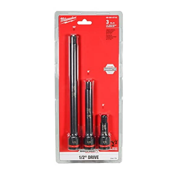 Milwaukee 49-66-6715 3 Piece Shockwave Impact Duty 1/2" Drive Extension Set