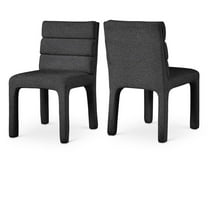 Meridian Furniture Kai Black Boucle Fabric Dining Chair