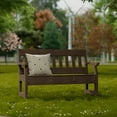 thumbnail image 3 of Wildridge Heritage Garden Bench, Tudor Brown - Outdoor All-Weather HDPE Furniture, 3 of 4