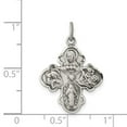 thumbnail image 3 of FJC Finejewelers Sterling Silver Antiqued 4-way Medal Pendant Necklace - Chain Included, 3 of 4