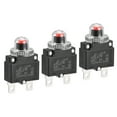thumbnail image 1 of Unique Bargains Circuit Overload Protector 5A AC125/250V DC32V Push Button Thermal Circuit Breaker with Waterproof Caps 3pcs, 1 of 5