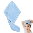 thumbnail image 1 of Rewera Toalla de turbante para el cabello Súper absorbente Turbante giratorio Gorros para el cabello seco Bucle de baño Sujetar Salón Sombrero para el cabello seco, 1 of 6