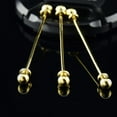 thumbnail image 5 of Men's Round Head Shirt Collar Clip Bar Tie Brooch Necktie Gold, 5 of 9