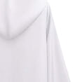 thumbnail image 4 of dazeni Kids Long Sleeve Hooded Cloak Boys Girls Full Length Medieval Cover up with Hood Holloween Outfits Birthday Theme Clothes White 10-12 Years, 4 of 5
