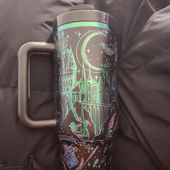 Wizard Tumbler 40oz, Hogwarts Tumbler 40oz, Wizard Castle Engraved Tumbler, Custom Tumbler 40oz Gift Tumbler, Potter Tumbler Gift