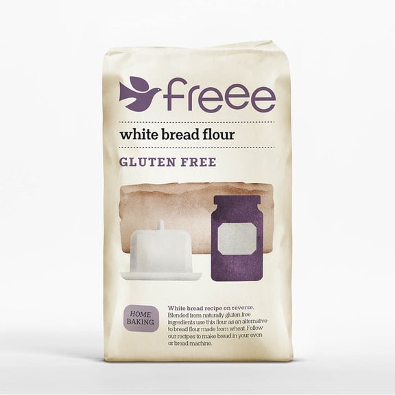 Doves Farm Freee White Bread Flour 1KG (Pack of 2)