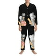 thumbnail image 3 of Sikiie Little Chef Gnome Mens Pajama Set, Soft Warm Long Sleeve Sleepwear, Cozy Button-Down Pjs for Men-Large, 3 of 7