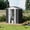 Gray, variant on Mintazer 5x3 ft Apex Roof Outdoor Metal Storage Shed with & Lockable Sliding Double Doors, Ventilated Galvanized Steel Garden Tool Storage House for Backyard Patio Lawn, Black & White