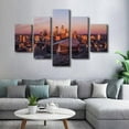 thumbnail image 3 of TISHIRON 5PCS Framed Cityscape Theme Canvas Wall Art Set,50"x24" Minneapolis Skyline Wall Canvas Art Decor, 3 of 7