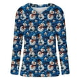 thumbnail image 5 of Cardigan Sweaters For Women Oversized Crew Neck Cropped Long Sleeve Button Down Tops Printed Knitted Outerwear (3XL, Blue), 5 of 5