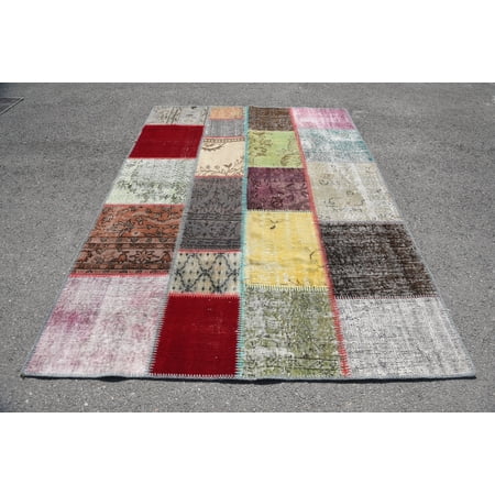 5.4x7.8 ft Large Rugs, Turkish Rug, Oushak Rug, Vintage Rug, Oriental Rug