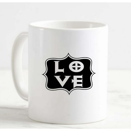 

Coffee Mug Love Plus Sign White Coffee Mug Funny Gift Cup