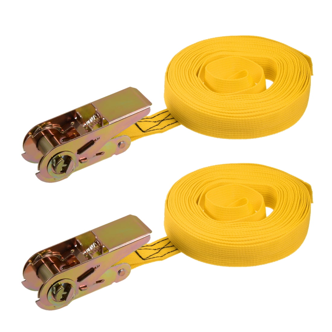 8Mx25mm Ratchet Tie Down Strap Cargo Lashing Straps Up to 250Kg, Yellow