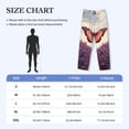 thumbnail image 4 of Disketp Butterfly Over Lavender Men's Pajama Pants - Ultra Soft Fleece Sleep and Lounge Pants (Size: S-XXL)-Large, 4 of 6