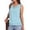 *Blue, variant on ClodeEU Women's Round Neck Eyelet Embroidery Tank Top ,Loose Fit Solid Color Casual Summer Blouse Green,Womens Plus M
