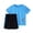 Blue, variant on Boys Outfit Sets, Short Sleeve Summer Reflective-Striped Quick-Dry Althic Clothing Set Gray Size 10-12 T