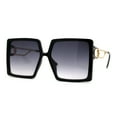 thumbnail image 3 of Womens Mod Luxe Square Plastic Butterfly Chic Sunglasses Black Smoke, 3 of 4