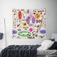 thumbnail image 6 of Balery Dog Doing Yoga Pattern Tapestry 60x51 Inches - Large Wall Hanging Tapestry for Bedroom, Living Room, Dorm Decor - Artistic and Aesthetic Room Decor, 6 of 9