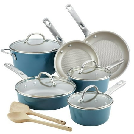 Ayesha Curry 12 Piece Porcelain Enamel Nonstick Non-Stick Cookware Set (Set of