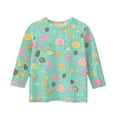 thumbnail image 4 of XADYUY Girls Tshirts Summer 3/4 Sleeve Tshirt Candy Graphic Toddler T-Shirt Casual Crewneck Cotton Loose Tee Tops Girls 14-16 Years,Green, 4 of 4