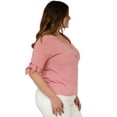 thumbnail image 2 of Blusa de escote V, talla extra, modelo 7375 (Rosa) rosa 38 Roman Fashion Blusa extra 7375, 2 of 6