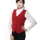 thumbnail image 3 of S-4XL Chaleco Rojo Negro para mujer, Ropa de Trabajo, chaleco corto ajustado para mujer, nuevo chaleco de primavera 2023, chaqueta sin mangas para oficina para mujer, Ropa de Trabajo, 3 of 5