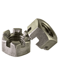 

1/2 -13 Slotted Hex Nuts Finished Pattern Steel Plain Finish (inch) (Quantity: 25)
