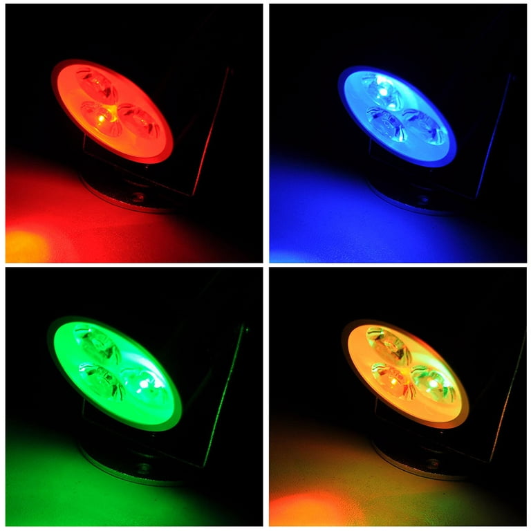 Yescom 3 LED Aluminum Stage Effect Pinspot Light DJ Disco Club KTV Party  Display Spot Lighting Blue Lamp 3W