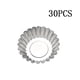 thumbnail image 3 of Molde antiadherente de aluminio para tartas de huevo, 30 unidades, para magdalenas, pasteles, galletas, pudines, molde forrado, herramienta para hornear, 3 of 5
