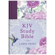 KJV Study Bible - Large Print [hummingbird Lilacs] -- Compiled by Barbour Staff