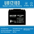 thumbnail image 3 of 2x Pack - Power Patrol SLA1116 Battery Replacement - UB12180 Universal Sealed Lead Acid Battery (12V, 18Ah, 18000mAh, T4 Terminal, AGM, SLA), 3 of 7