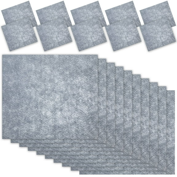 UPOUART 20 Sheets Thick Felt Fabric for Crafting Grey Wool Chemical Fiber Rectangle for Diy Material