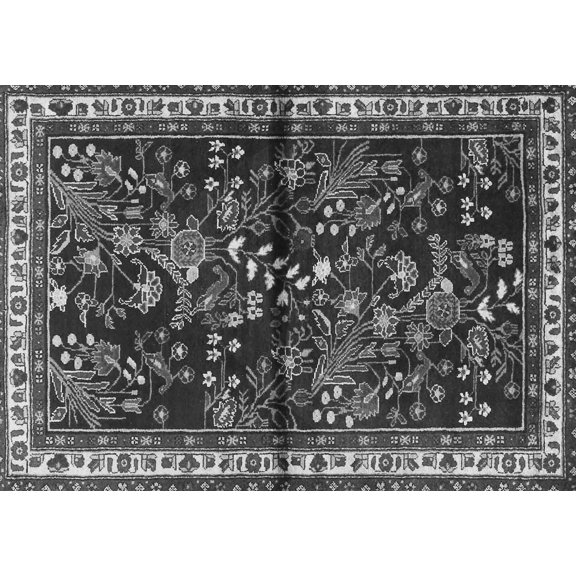 Ahgly Company Indoor Rectangle Persian Gray Traditional Area Rugs, 2' x 5'