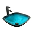 thumbnail image 2 of Eclife 16.5" Square Glass Vessel Sink, 2 of 8