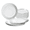 Diamond White Silver, variant on " OCCASIONS " 240 Plates Pack, Heavyweight Disposable Wedding Party Plastic Plates (10.5'' Dinner Plate, Diamond in White & Silver)
