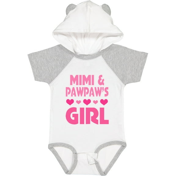 Inktastic Mimi and Pawpaw Girl Granddaughter Valentine Girls Baby Bodysuit