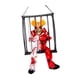 thumbnail image 3 of Muñeco de prisionero parlante y aterrador con luces intermitentes, ideal para fotos, juguete colgante de Halloween que grita Rojo Blanco, 3 of 9