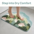 thumbnail image 2 of Unique Bargains Printed Rug Ultra Soft Absorbent Plush Bath Mat Green Moutain 30" x 18", 2 of 6