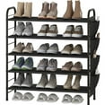 thumbnail image 4 of 3/6-Tier Metal Shoe Rack Organizer - Space-Saving Shoe Shelf with Side Bag for Entryway, Closet, Bedroom - Bronze (Ideal Gift), 4 of 8