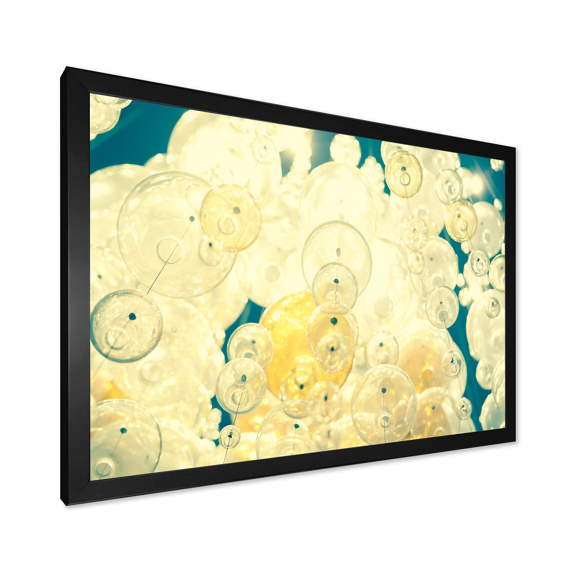 Designart 'Chandelier In The Form of Balls Abstract Art II' Modern Framed Art Print