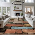 thumbnail image 5 of Vintage Wood Grains Area Rug 5x8 Washable Rug Non Slip Farmhouse Colorful Wooden Texture Large Area Rug Soft Stainresistant Indoor Floor Carpet for Living Room Bedroom Home Office Dining Room Nursery, 5 of 7