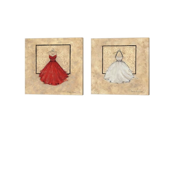 Great Art Now Take Me Dancing by Andrea Stajan-ferkul 2 Piece Canvas Art Set Each 14W x 14H