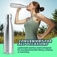 thumbnail image 5 of Botella de agua de acero inoxidable JAMW termo de viaje deportiva para gimnasio Sencillez, 5 of 5