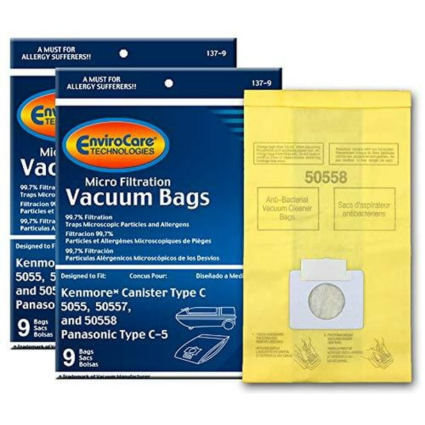 EnviroCare Replacement Vacuum Bags for Kenmore Canister Type C or Q